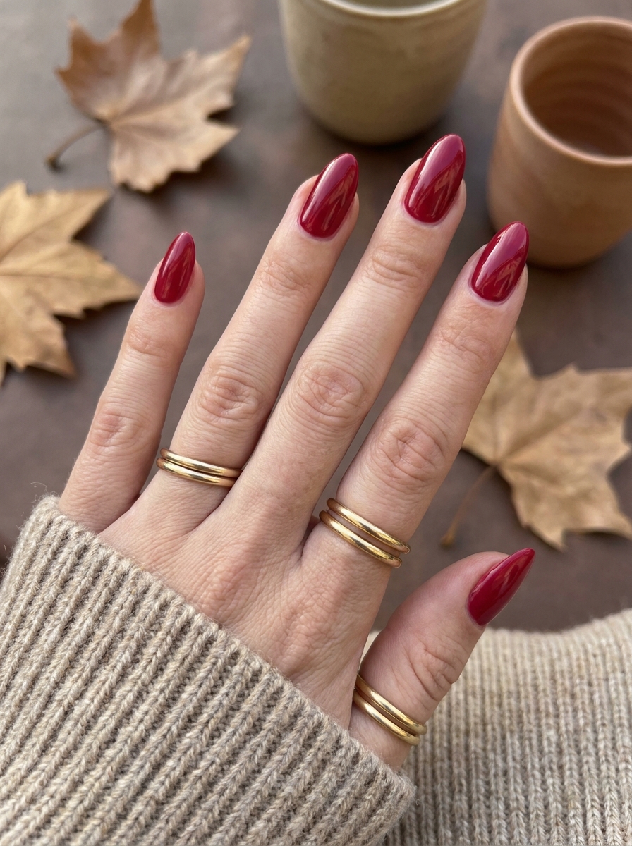 Cranberry Red Nails als Herbst Nägel Inspiration 2026